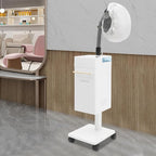 Nano Hair Steamer for Salon Freestanding Ozone Micro Mist Hair Steamer with Steam Cap and Hose Attachment Professional Hair Steaming Machine Color Processor Beauty Salon SPA Scalp Care Equipment