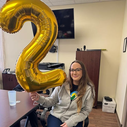 Gold Number 2 Balloon 40 Inch - Image 4
