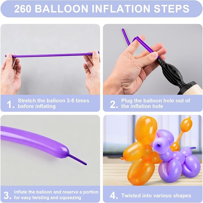 260 Balloons 100 PCS Multi - Image 5