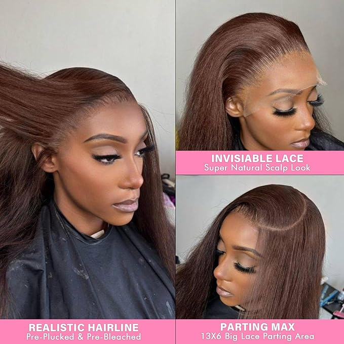 WOWANGEL 13x6 HD Lace Front Wigs Human Hair Body Wave Pre Plucked SKINLIKE 0.1mm Extremely Thin Real HD Lace Front Wigs 180% Density Glueless Human Hair Wigs for Women 20 Inch
