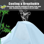 Pillow Cases King Size 2 Pack, Bamboo Rayon Cooling Pillowcases with Envelope Closure, Cool Breathable Pillow Case for Hot Sleepers & Night Sweats, 20x40 inches,Aqua Blue