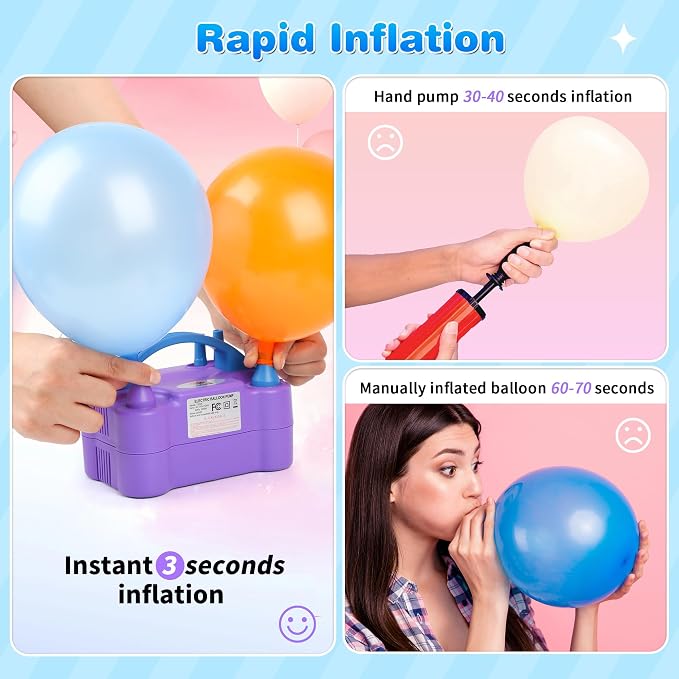Balloon Pump Electric Portable Dual Nozzle Air Pump - Image 6