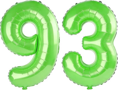 40 Inch Number 93 Balloons for 93rd Birthday Party Decorations, 0-100 Fruit by FOBELEC
