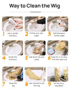 32 Inch 613 Blonde Lace Front Wig Synthetic Hair Pre-Styled Body Wave 13x4 HD Transparent Lace Glueless Wig with Wig Cap for Women
