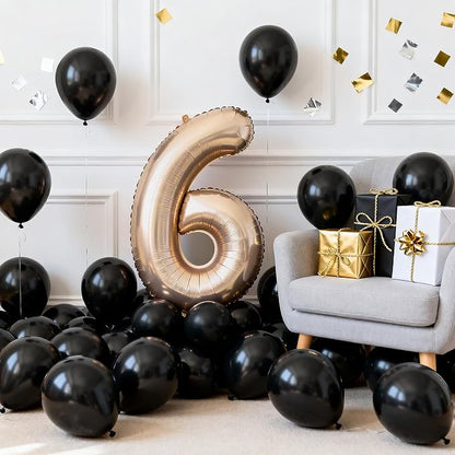 LOLStar Black Balloons, 12 inch Latex Round Balloon | Baby Shower, Graduation - Image 8