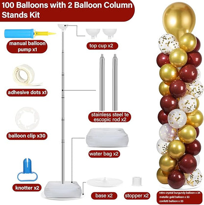 2 Sets Adjustable Balloon Column Stand Kit - Image 2