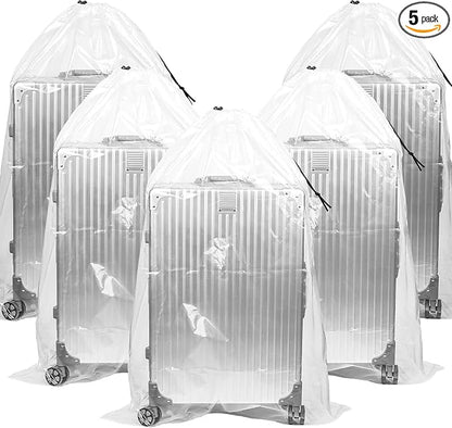 40 x 60 inches Extra Large Clear Drawstring Plastic Storage Bags, MoistureProof by TAOSAMKF