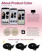 Moresoo Jet Black Real Human Hair Extensions Clip ins 26inch Double Weft Human Hair Clip in Extensions to Add length Jet Black Hair Extensions Clip ins Straight for Party 26inch 160g 7pcs