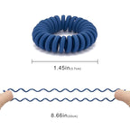 Matte Spiral Plastic Hair Ties (Colorful, 10 Pcs) - No Crease Ponytail Holders for Thick and All Hair Types