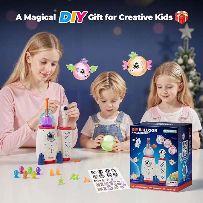 PINSHILE DIY Space Magic Balloon Craft Kit, Sticker Decorated Balloons Toy - Image 6