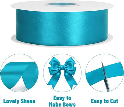 KINGLAKE Teal Satin Ribbon - Image 3
