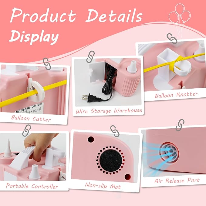 4-in-1 Balloon Pump Electric Balloon Pump Inflador De Globos Electrica Sports - Image 6