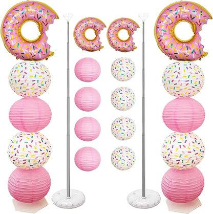 Donut Balloon Column Stand & Paper Lantern 2 Sets Donut party decoration | by Unknown