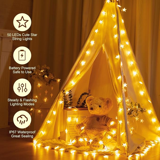 Minetom Star String Lights Battery Operated - Image 4