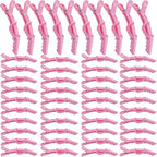 50Pcs Alligator Hair Clips,Professional Hair Styling Clips for Styling Sectioning,Plastic Non Slip Hair Clips for Women with Wide Teeth & Double-Hinged Design(Pink)