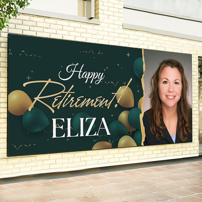 Personalized Retirement Banner, Retirement Party Decorations, Retirement Party - Image 2