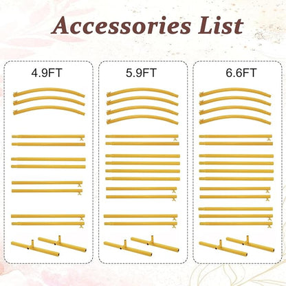 Vincidern Metal Wedding Arch Backdrop Stand Set of 3, Party Arch Stand - Image 9