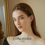 EVITA PERONI Hair Band 2PCS, Designed for Eyewear, No Pressure, No Headache, Comfortable Headbands for Women, Fashion Thin Headbands Non Slip, Hairbands for Women's Hair