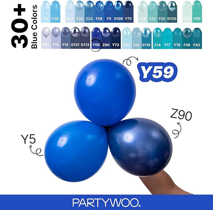PartyWoo Royal Blue Balloons 140pcs Dark Blue Color 18 12 10 5 Inch | 18 12 10 - Image 4