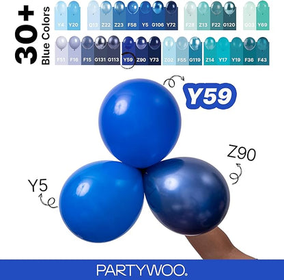 PartyWoo Royal Blue Balloons 140pcs Dark Blue Color 18 12 10 5 Inch | 18 12 10 - Image 4