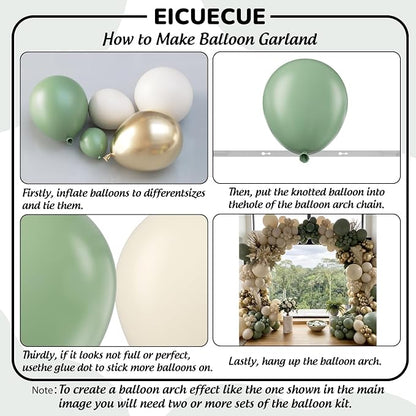 Sage Green Balloons Garland Arch Kit - Image 3