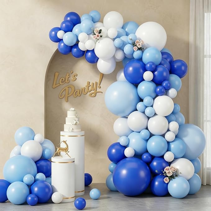 103pcs Blue White Balloon Garland Kit by ZizasAry