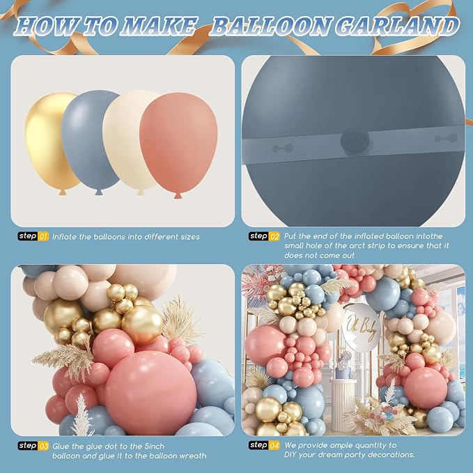 Gender Reveal Balloon Garland Arch Kit - Image 3