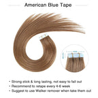 SUYYA Tape in Hair Extensions Light Brown 100% Real Human Hair 12inches 20pcs 40g/pack Straight Seamless Skin Weft Tape in Remy Human Hair(12 inches #8 Light Brown)