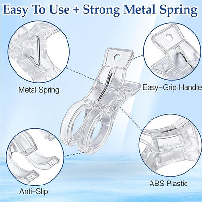 10 Pack Clear Spring Clamps, 3.5 Inch Plastic Balloon Arch Clips | Invisible - Image 6