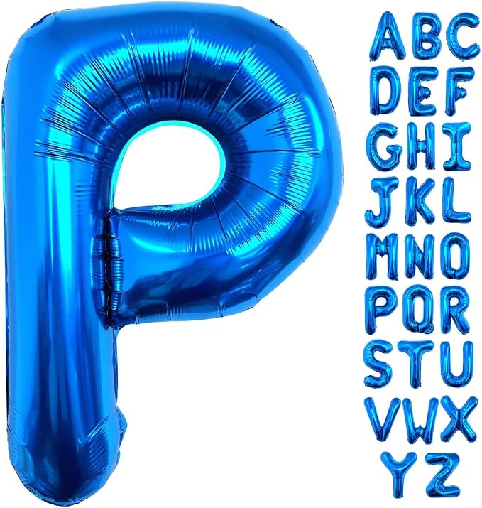 Lovoir 40 Inch Large Blue Letter P Balloons Big Size Jumbo Mylar Foil Helium by Lovoir