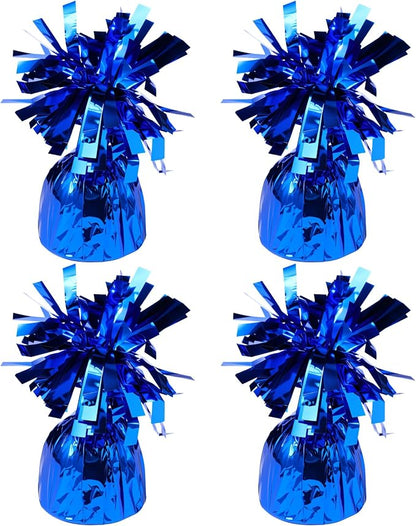 4 Pcs Blue Metallic Balloon Weights Holder Anchors Balloon Holder Weights by ZCYSRLQIN