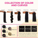 Lashey Seamless Clip in Hair Extensions Human Hair 110g 7pcs Burmese Curly Natural Black 18 Inch Clip In Human Hair Extensions with Soft PU Weft for Women