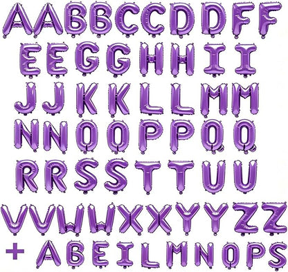 62 Pcs Purple Letter Balloons, Custom 2 Set A-Z Set - Image 2