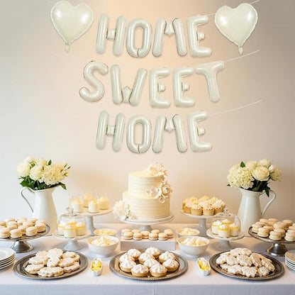 TONIFUL 16 Inch Cream White HOME SWEET HOME Letter Balloon Decorations | - Image 6