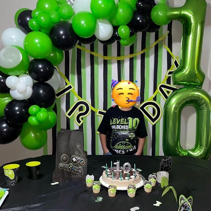 Green 2 Balloons, 40 Inch Giant Helium Foil Number 0-9 Green Birthday Balloon - Image 4