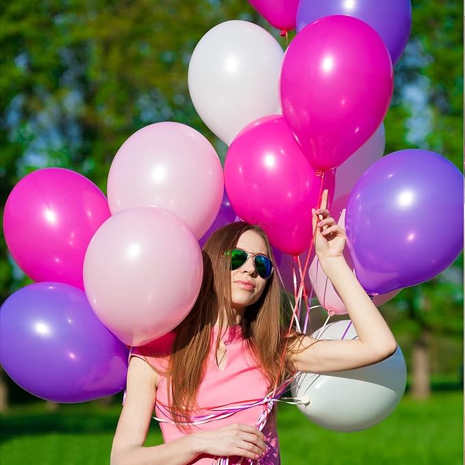 110pcs Hot Pink Balloon Arch Kit - Image 4