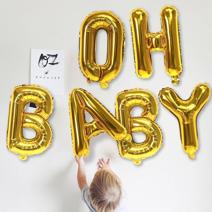 40 Inch Giant Alphabet W Customize Balloons, Large Self Inflating Gold Letter - Image 5
