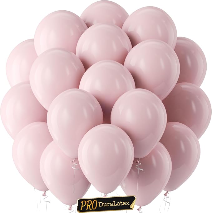 Pro Duralatex Dusty Pink Extra-Thick Balloons 120 Pack 10 inch | Boho Blush by Bezente
