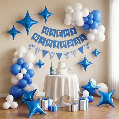 Blue Star Balloons, 26 Inch and 10 Inch Blue Stars Shaped Balloon - Image 6