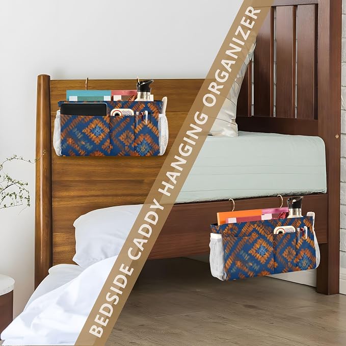 Bedside Caddy Hanging Bunk Bed Caddy Bed Organizer Hanging Pocket - Image 7