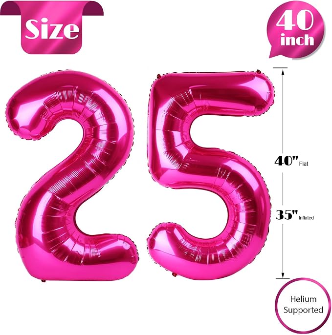 Hot Pink 25 Balloon - Image 5