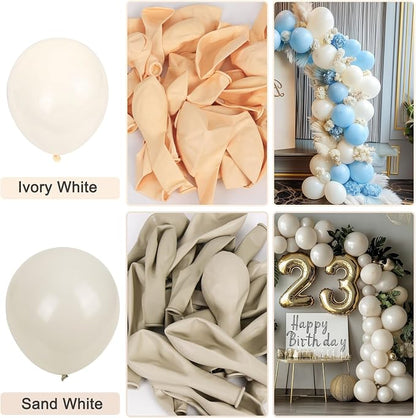 RUBFAC White Balloons Different Sizes Cream White Balloon Arch Kit 129pcs | - Image 7