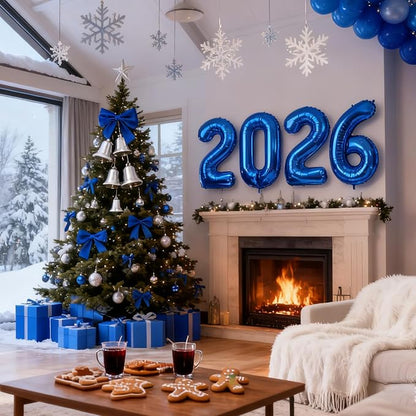 Dark Blue 2026 Balloons Number, Number 20 Balloons 40 Inch Big Foil Balloon - Image 2
