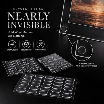 309 Pcs Clear Glue Dots Removable Sticky Tack 3 Sizes | Double Sided Waterproof - Image 8