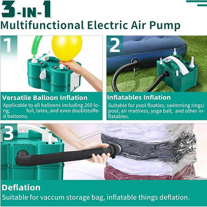 Biapian Balloon Pump Electric, 3-in-1 Portable Electric Air Pump - Image 8