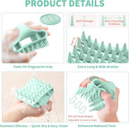 Gentle Scalp Massager,Silicone Scalp Scrubber for Any Hair Type,Soft Scalp Brush for Wet & Dry Use,Head Massage Stress Relax Easy to Hold Hair,Scalp Massager Tool (Mint Green)