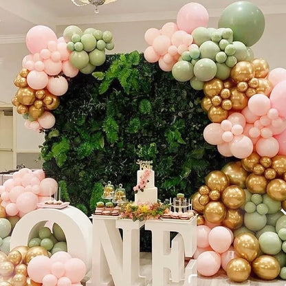 412Pcs Pink and Green Balloon Garland Arch Kit -Different Sizes 18 12 10 5inch - Image 7