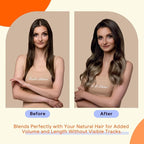 Full Shine Seamless Tape in Hair Extensions 20 Inch Full Head Remy Tape on Hair Shine Invisible Hair Extensions Color 2 Darkest Brown Fading To 6 And 18 Ash Blonde 50 Gram Tape Human Hair for Wedding