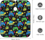 Women Cool Blue Video Game Weapon Games Pattern Art Barber Hairdressing Cape, Full Coverage Hairdressing Haircut Apron for Barbers, Haircut Tools