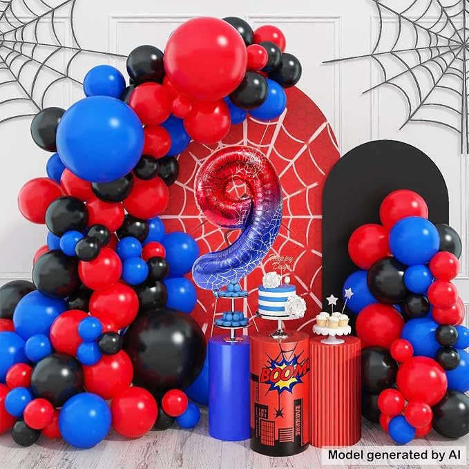 40 Inch Spider Number 9 Foil Balloons - Image 6